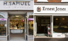 Shop fronts of H Samuel and Ernest Jones