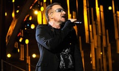 Bono of U2 at the 51st Grammy awards