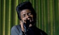 Chadwick Boseman as James Brown in Get on Up