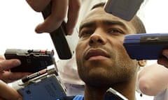 Ashley Cole faces the media