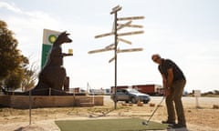 Hole 6 (Border Village) on Nullarbor Links golf course.