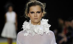 Model wearing a Giles Deacon ruff