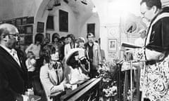 Mick and Bianca Jagger at their wedding