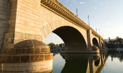 London Bridge in the early morning, Havasu, Arizona, United States of America, North America