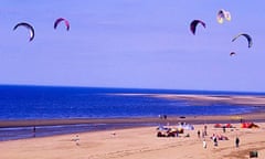 Kites kite flying Old Hunstanton beach