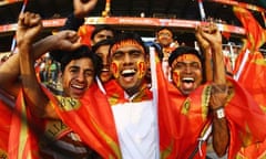 Cricket fans in Bangalore, India