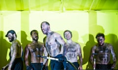 ‘Phosphorescent glare’: Bertie Carvel (centre) 
in The Hairy Ape.
