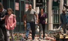 'Painstaking realism':  Dwayne Johnson and Carla Gugino in San Andreas. 