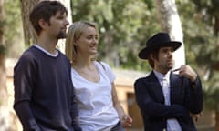 'Amiably frank': Adam Scott, Taylor Schilling and Jason Schwartzman in The Overnight. 