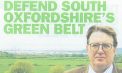 A leaflet issued by John Howell, Conservative candidate for Henley, promising to defend the green belt