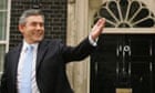 Gordon Brown and his wife, Sarah, outside 10 Downing Street on the day he became prime minister, June 27 2007. Photograph: Daniel Berehulak/Getty Images