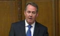 Liam Fox makes a statement to MPs