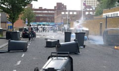 Riots in Lewisham, London.