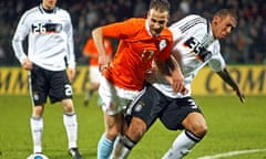 Roy Beerens playing for the Holland U21 side