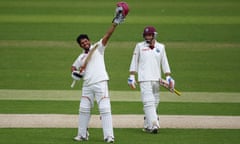 Ramnaresh Sarwan's hundred at Durham was the only West Indies century during the two Tests.