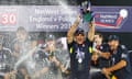 Andrew Strauss leads the England celebrations following their 3-2 series victory over Pakistan
