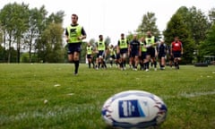 Harlequins train in Surrey ahead of the Challenge Cup final