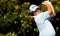 Jason Dufner drives on the ninth tee at the US PGA