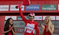 Spaniard Daniel Moreno (Katusha) celebra