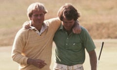 Jack Nicklaus and Tom Watson at the 1977 British Open