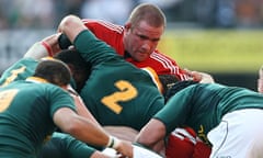Phil Vickery in the Lions scrum against South Africa
