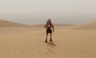 A competitor during the gruelling 150-mile Marathon des Sables