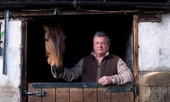 Nigel Twiston-Davies with the Cheltenham Gold Cup favourite