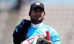 Kumar Sangakkara during a Sri Lanka nets session at the Rose Bowl