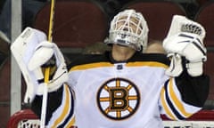 Boston Bruins goalie Tim Thomas