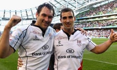 Pedrie Wannenburg and Ruan Pienaar of Ulster after beating Edinburgh in Heineken Cup semi-final