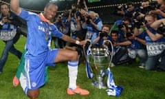 Didier Drogba with the Champions League trophy
