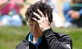 Rory McIlroy shows his despair during the second round of the US Open