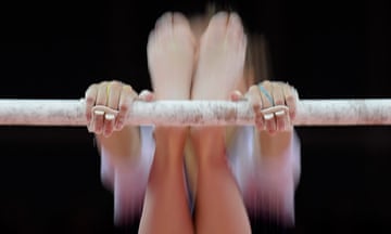 Victoria Komova of Russia during the Womens Uneven Bars final