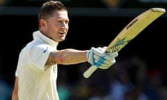 |Michael Clarke celebrates his century