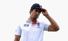 The England captain Alastair Cook leaves the field after losing the third Ashes Test to Australia.