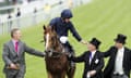 Ruler of the World, ridden by Ryan Moore, after winning the Derby at Epsom 