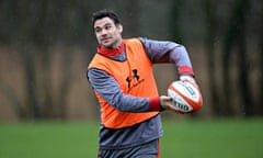 Mike Phillips during a Wales training session earlier in the week