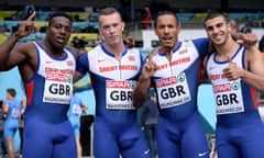 Harry Aikines-Aryeetey, Richard Kilty, James Ellington and Adam Gemili