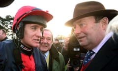 Barry Geraghty and his trainer Nicky Henderson,
