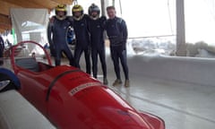 Paul Simon and friends Bobsleighing in France