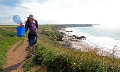 Maddy above Marloes beach