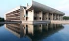 The Chandigarh Legislative Assembly building designed by Le Corbusier