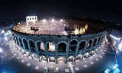 Coliseum in the historic center of Verona, Italy