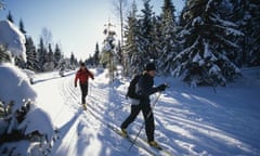 Cross-country skiing, Orebro County, Sweden