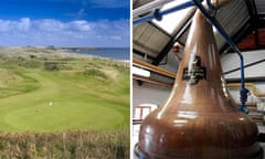 Cruden Bay golf club in Scotland and the Glen Garioch distillery