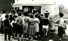 Children waiting for ice-cream in 1969s England