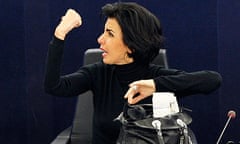 French European Deputy Dati takes part in a voting session at the European Parliament in Strasbourg