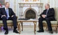 Russian Prime Minister Vladimir Putin with BP chief executive Bob Dudley