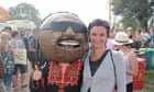 Stevie Wonder with Glastonbury goer