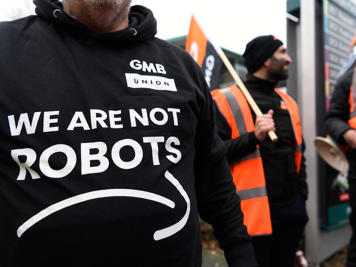 Amazon Black Friday protest Milton Keynes